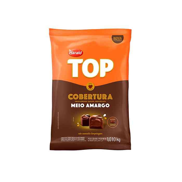 Imagem de Top Chocolate Gotas Meio Amargo 1,010 Kg - HARALD
